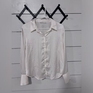 Satin Button Up Blouse